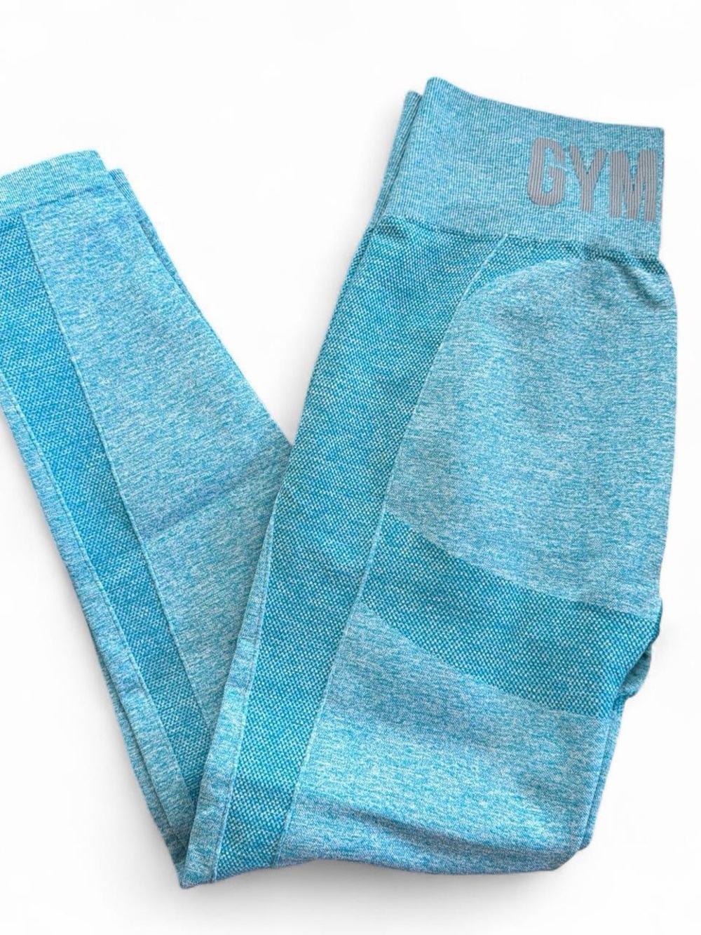 EUC Gymshark Women's Teal Seamless High-Waist Leggings size M